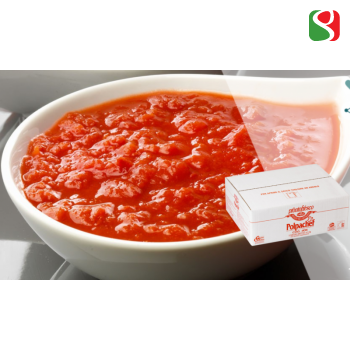 “POLPA CHEF” High Quality crushed tomatoes - 5kg + 5kg Aluminum bags<br />
"POLPA CHEF" classic tomatoes pulp GRECI: the best tomato pulp in town!
