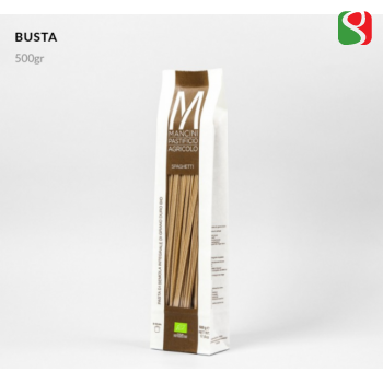 "Spaghetti" HIGH QUALITY BIOLOGICAL Whole Wheat ITALIAN pasta from best Italian producer: PASTIFICIO AGRICOLO MANCINI