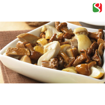 Mushrooms MIX "GRAN MALGA - Trifolati" (Nameko 36%, Porcini: 27%, Roundheads: 27%, Chanterelle: 10%) - 700g (82% of mushrooms!!!) Alubag