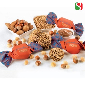 AMARETTI covered of grounded "Gianduja" hazelnuts and Milk chocolate , 900 g