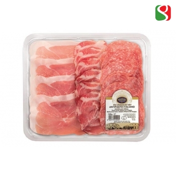 "ANTIPASTO MISTO ITALIANO" Viilutatud Crudo Sink, Coppa di Parma ja Milano Salaami, 120 g