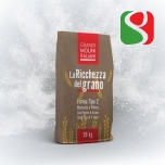"La Ricchezza del Grano" type 2 Wholemeal Pizza Flour, 25 kg 
