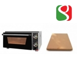 PIZZA Electric Oven - 500° C. 2,8kW + "Pizza Cookie plate" - (inner dimensions 35x40x9 cm) - Net Weight: 28,5 Kg - Nr pizza: 1 - Pizza cm: 34 Cm