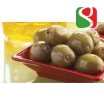 Stuffed "Super Colossal" type green Olives (filling: tuna, anchovies, capers and sundried tomatoes) in oil, 780 g