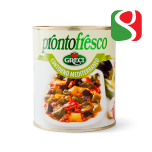 "Contorno Mediterraneo" vegetable side dish ("Caponata") - Cooked peppers, zucchini, eggplant, onions in tomato juice, 800 g