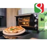 Real PIZZA Napoletana Electric Oven, DOUBLE DECKER (you can bake 2 pizzas at the same time) - 500° C. 3,1 kW - including Pizza plate "biscotto" for real pizza "Napoletana" baking - (inner dimensions 35x41x6,5 cm for each camera) - Net Weight: 27 Kg - Nr o