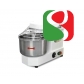 spiral kneaders to make pizza dough, 20 kg - 100-230 rpm SPEED + reverse rotation, wheels, timer, light - dimensions: 400mm (width) x 630mm (length) x 550mm (height); 230/50 V/Hz, power 1,1 Hp, weight of mix 20 Kg, volume of mix 25 Lt, weight of the machi